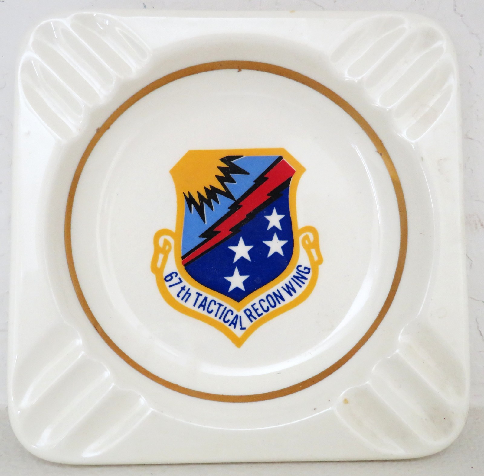 Vintage 67th Tactical Recon Wing (TRW) Ashtray~ Korean & Vietnam War Memorabilia Vintage 67th Tactical Recon Wing (TRW) Ashtray~ Korean & Vietnam War Memorabilia