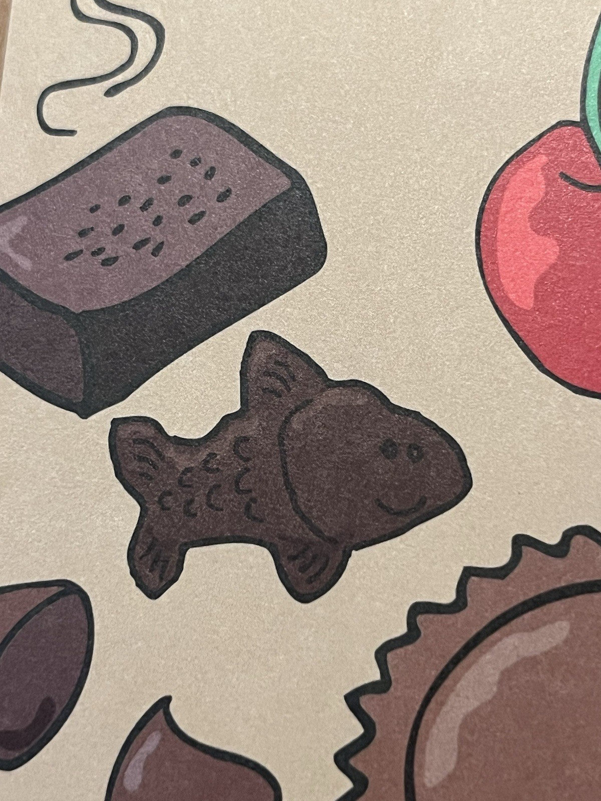 VTG Ben & Jerry’s Note Pad List Tablet Cookie Dough Fudge Fish Cherry Super Cute