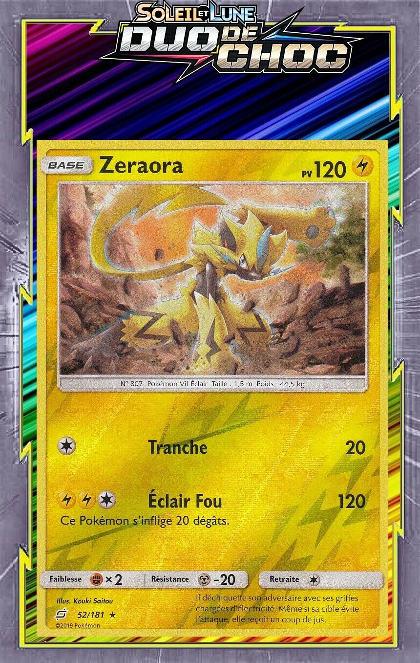 Zeraora Reverse - SL09:Duo De Choc - 52/181 - French Pokemon Card