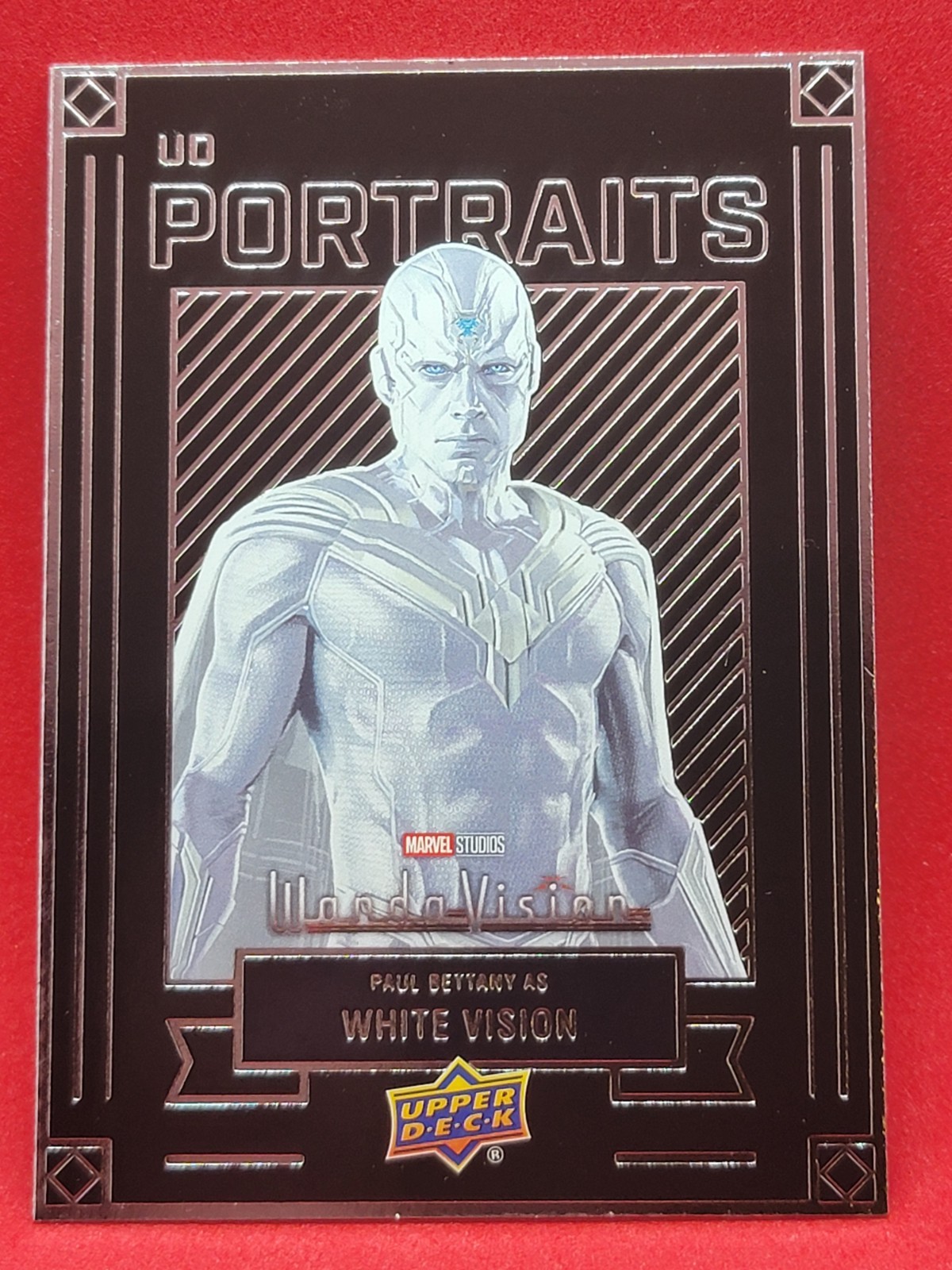 Paul Bettany as White Vision #P5 UD Portraits 2024 Marvel Studios Series 1 3)L
