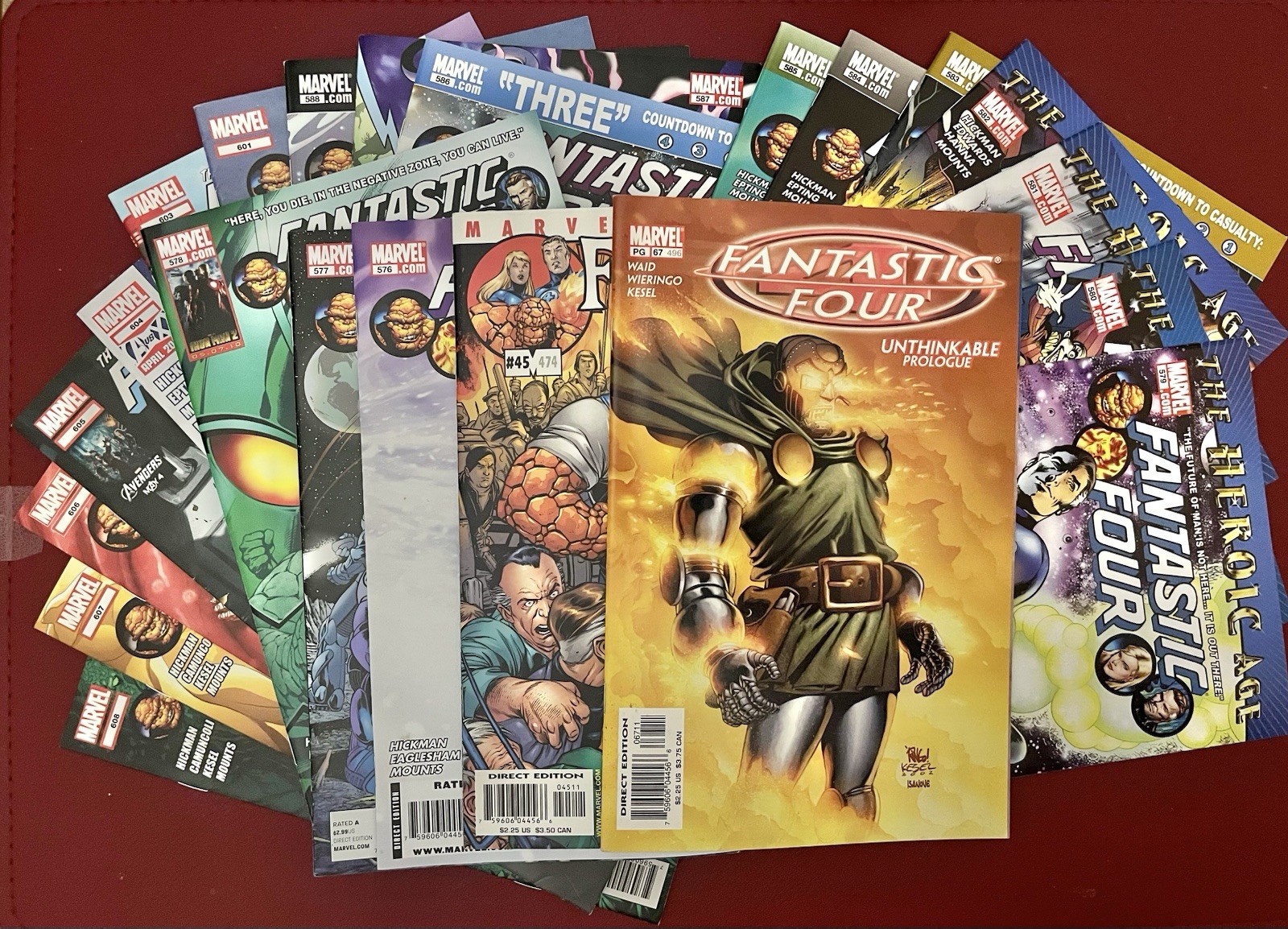 Fantastic Four Vol 1 #’s 474, 496, 576-588, 601-608 = 22 VF Marvel 1990’s Comics