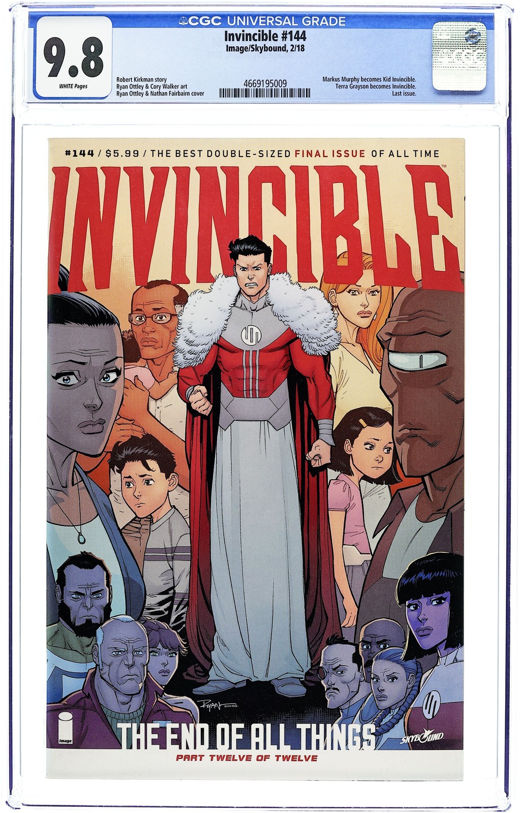 Invincible #144A Ottley CGC 9.8 2018 4669195009