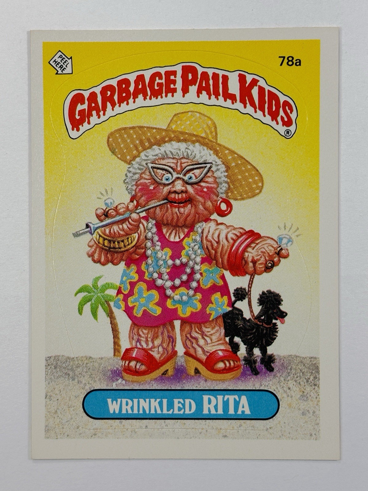 1985 Topps Garbage Pail Kids -Series 2 -Glossy #78a WRINKLED RITA (NM/EX) PICS