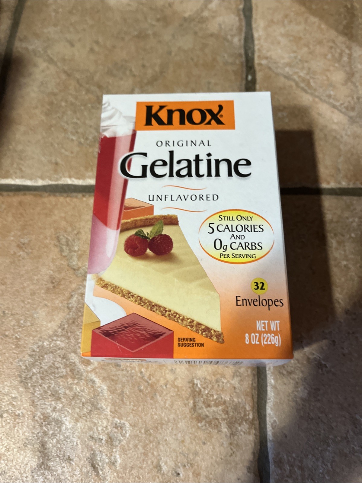 Knox Original Unflavored Gelatin 32 Packets 8 oz Zero Carb Dessert Thickener Knox Original Unflavored Gelatin 32 Packets 8 oz Zero Carb Dessert Thickener