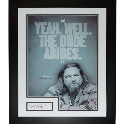 Jeff Bridges Autographed Big Lebowski The Dude Abides Deluxe Framed 11x17 Poster Jeff Bridges Autographed Big Lebowski The Dude Abides Deluxe Framed 11x17 Poster