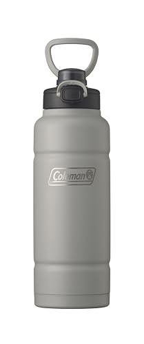 Coleman Vacuum Insulated Sports Bottle / 1.1L (Gray) - Water Bottle, Keeps Drin_