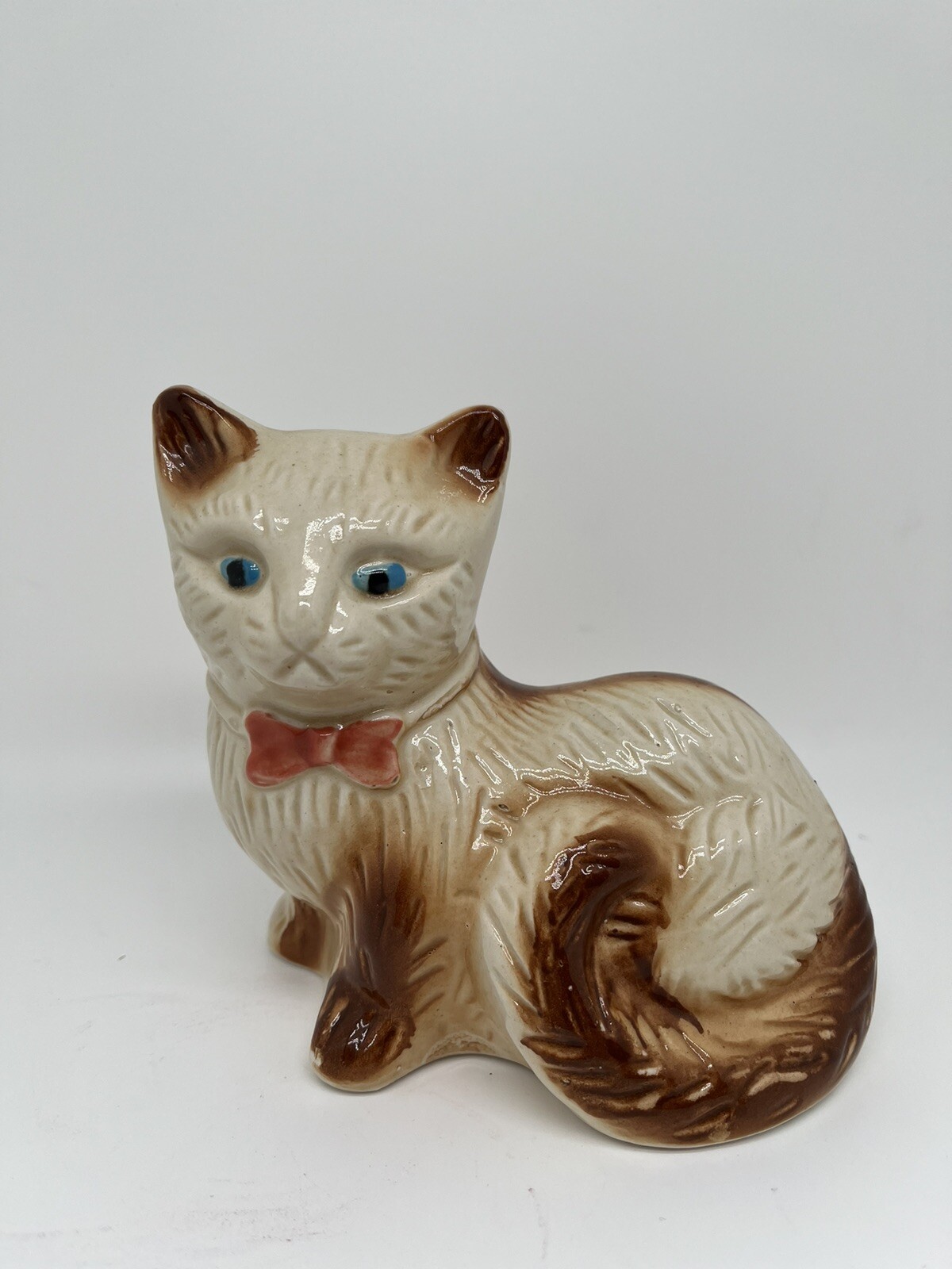 VTG.  Cat Kitten Figurine Brown & Tan 5