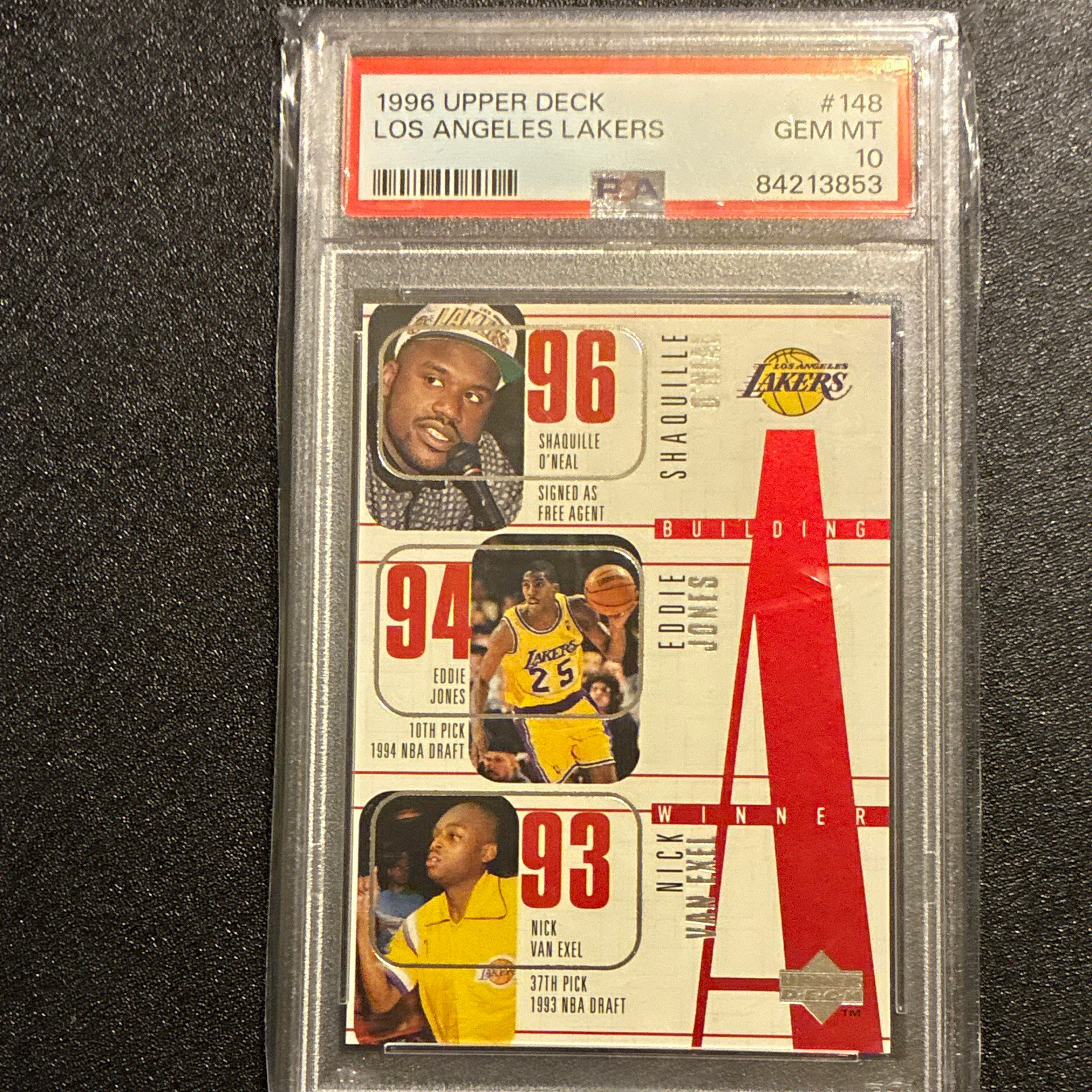 Upper Deck 1996 Lakers Building Winner #148 PSA 10 Shaq Kobe Van Exel