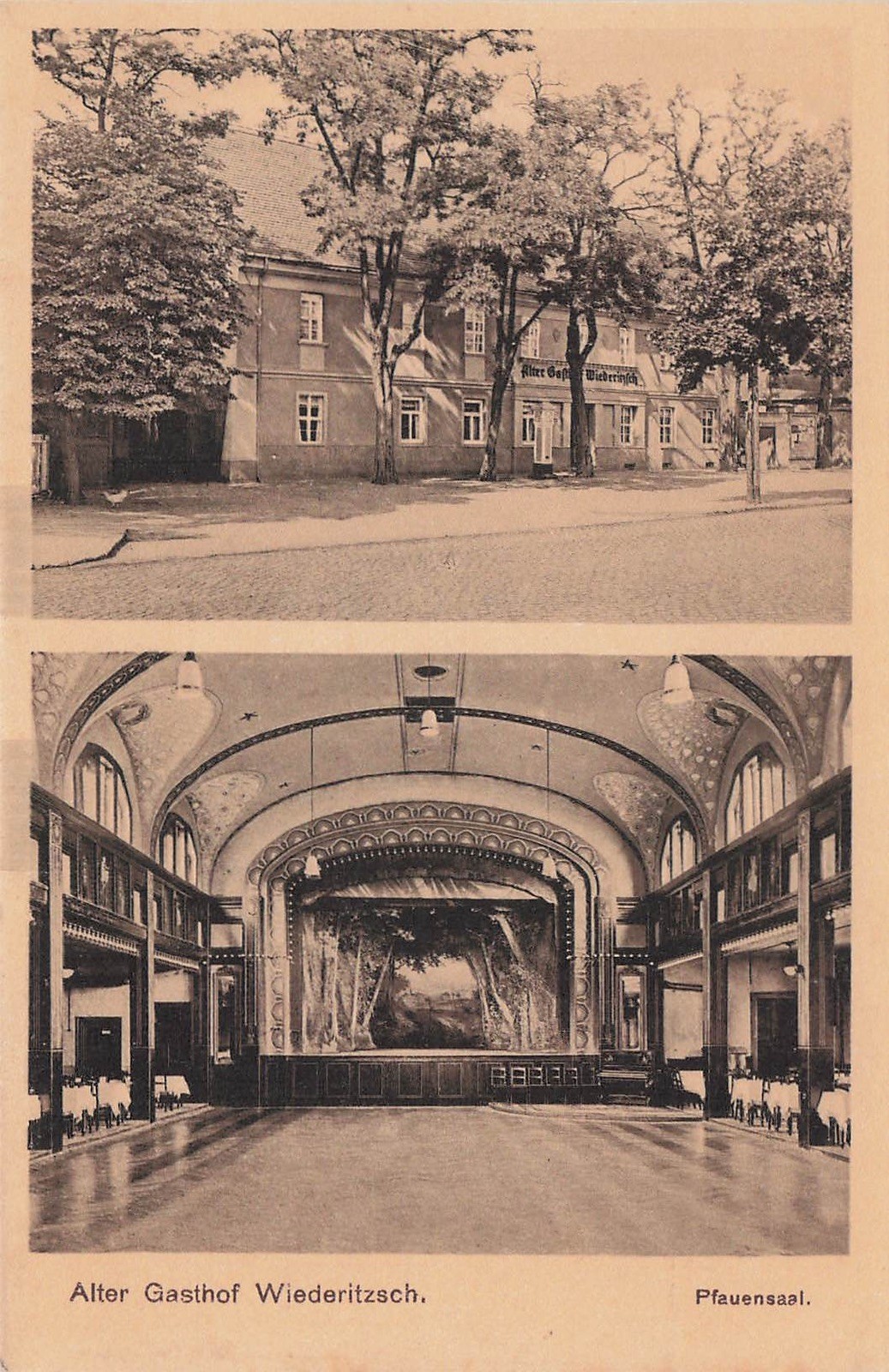 Postcard Wiederitzsch (04158), old inn Wiederitzsch, postcard