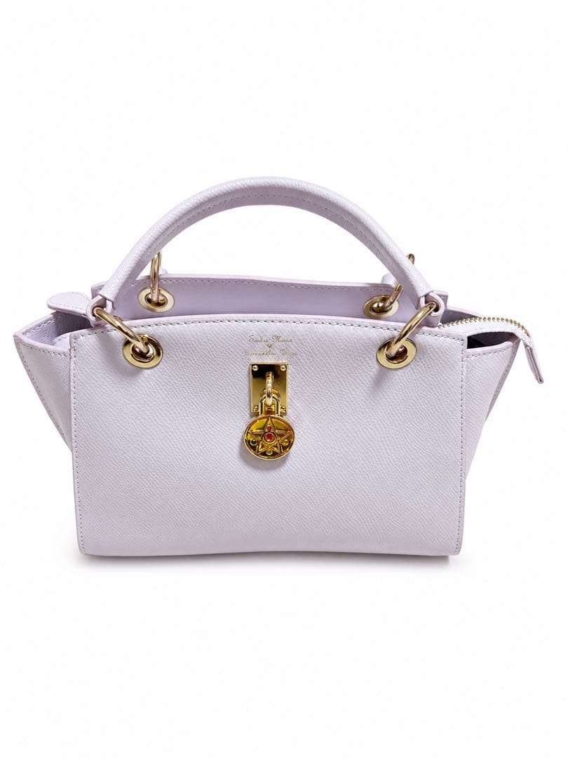Samantha Vega x Sailor Moon Lavender Handbag Gold Charm Navy Inner Pattern