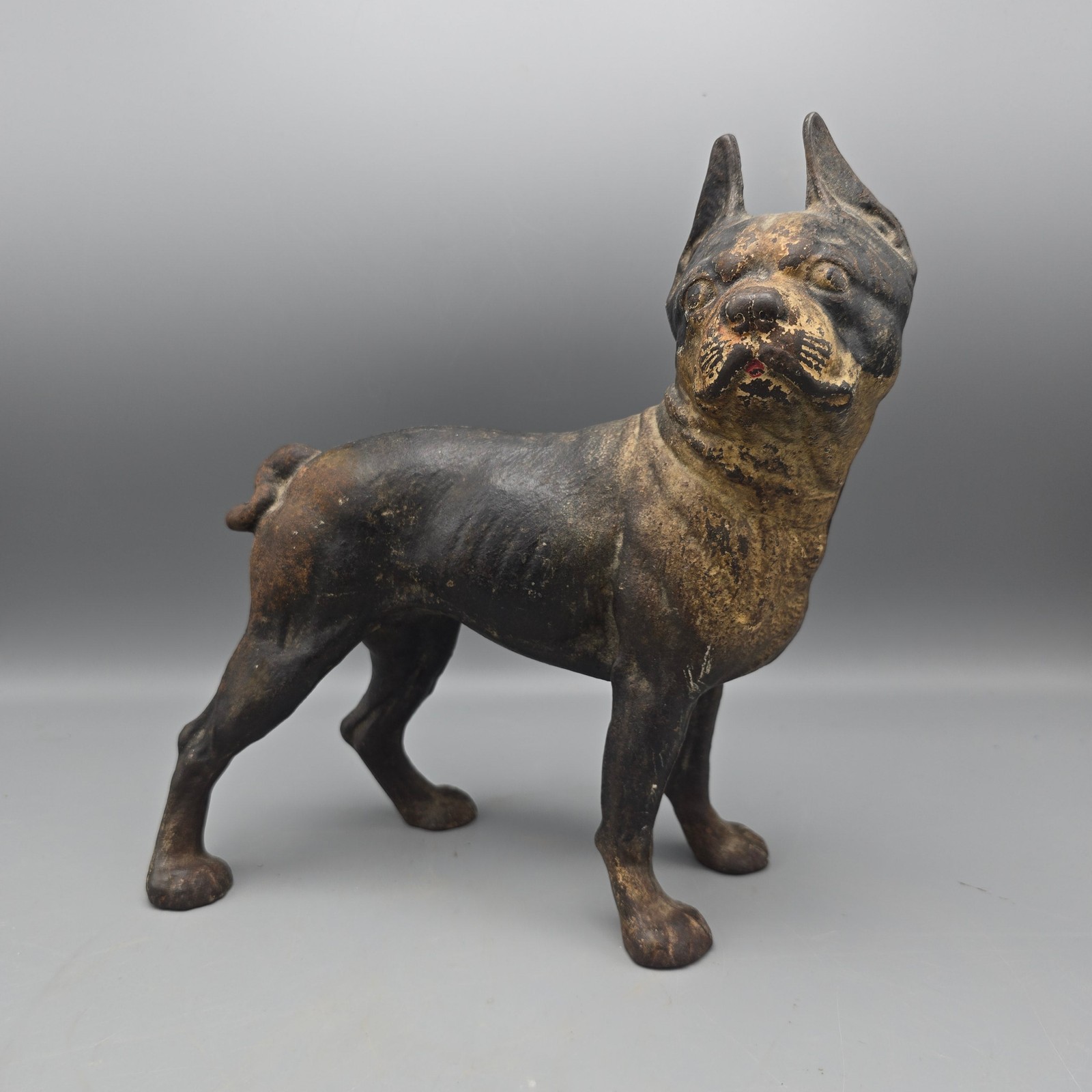Antique Hubley Cast Iron Boston Terrier Doorstop