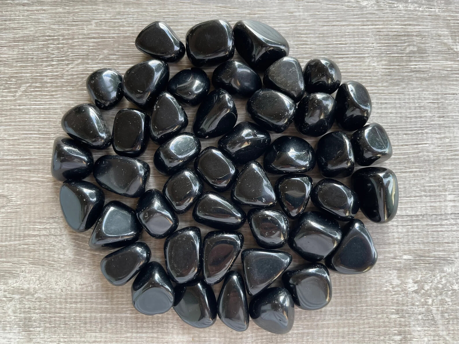 Black Obsidian Tumbled Stones, 0.75-1 Inch Tumbled Black Obsidian Stone,Bulk Lot