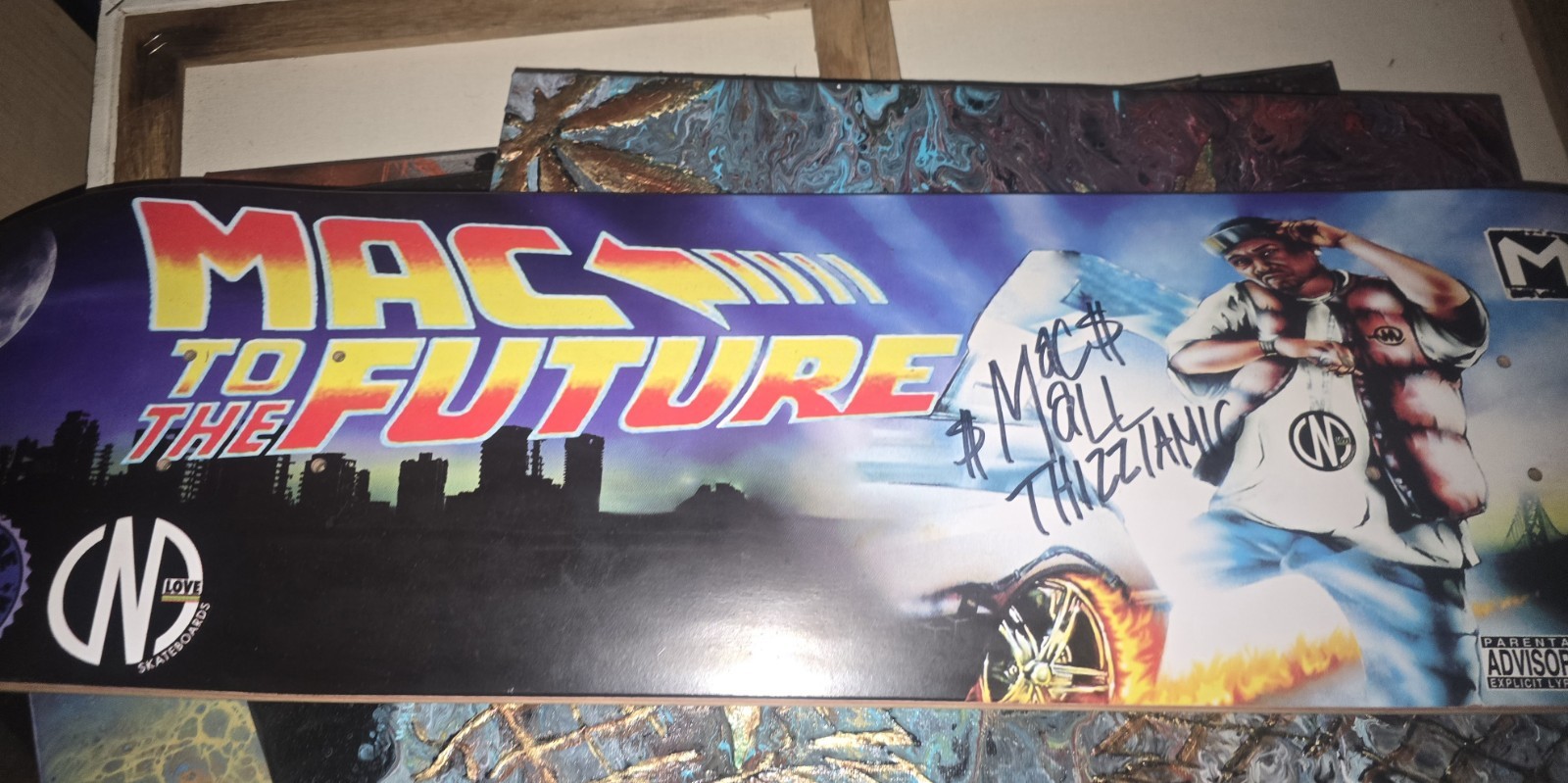 Mac Mall Mac To The Future Autographed Skateboard Mac Mall Mac To The Future Autographed Skateboard