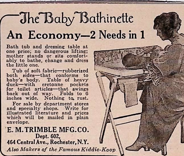 1925 Antique Print Ad Baby Bathinette E. M. Trimble Furniture Good Housekeep Dec 1925 Antique Print Ad Baby Bathinette E. M. Trimble Furniture Good Housekeep Dec