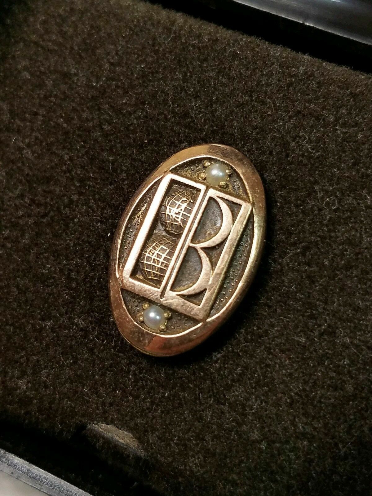 Vintage Balfour Service Award Pin in box 1/10 10k 