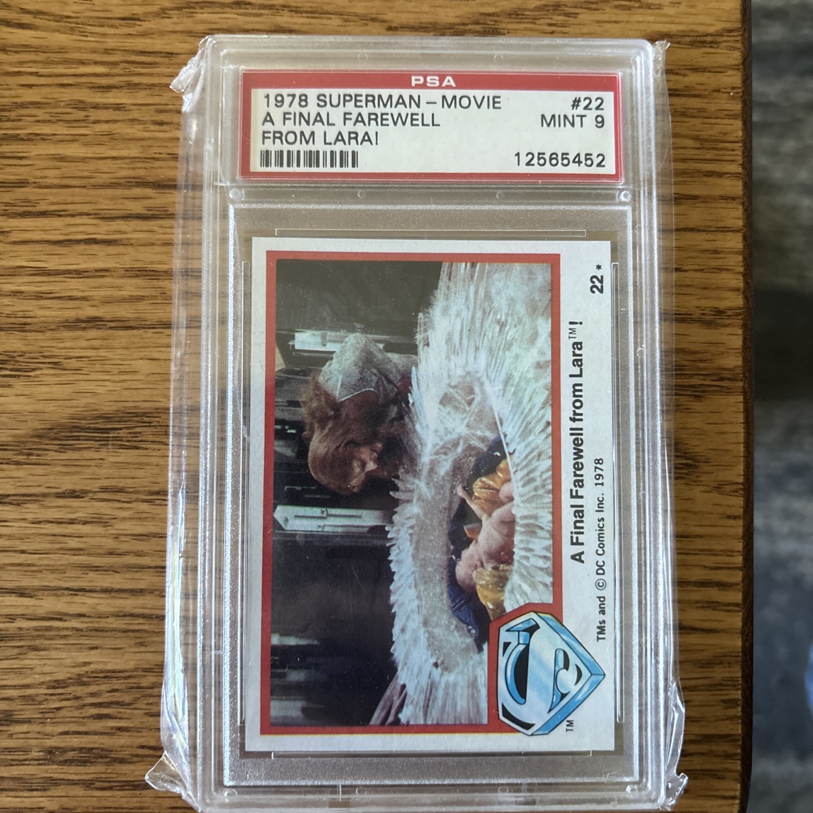 1978 Topps SUPERMAN #22 A FINAL FAREWELL FROM LARA PSA 9 MINT READ Description