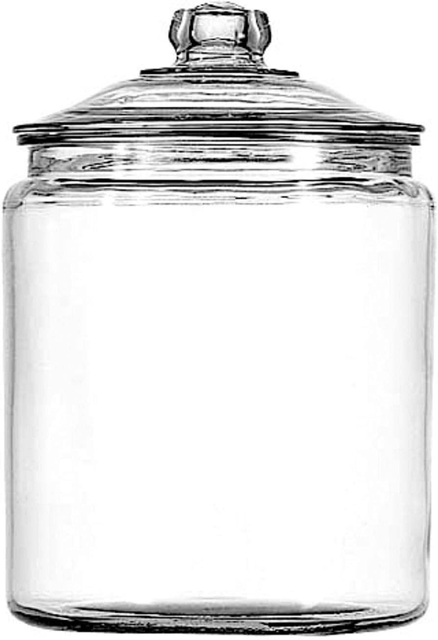 Anchor Hocking Heritage Hill Glass Jar with Lid, 2 Gallon