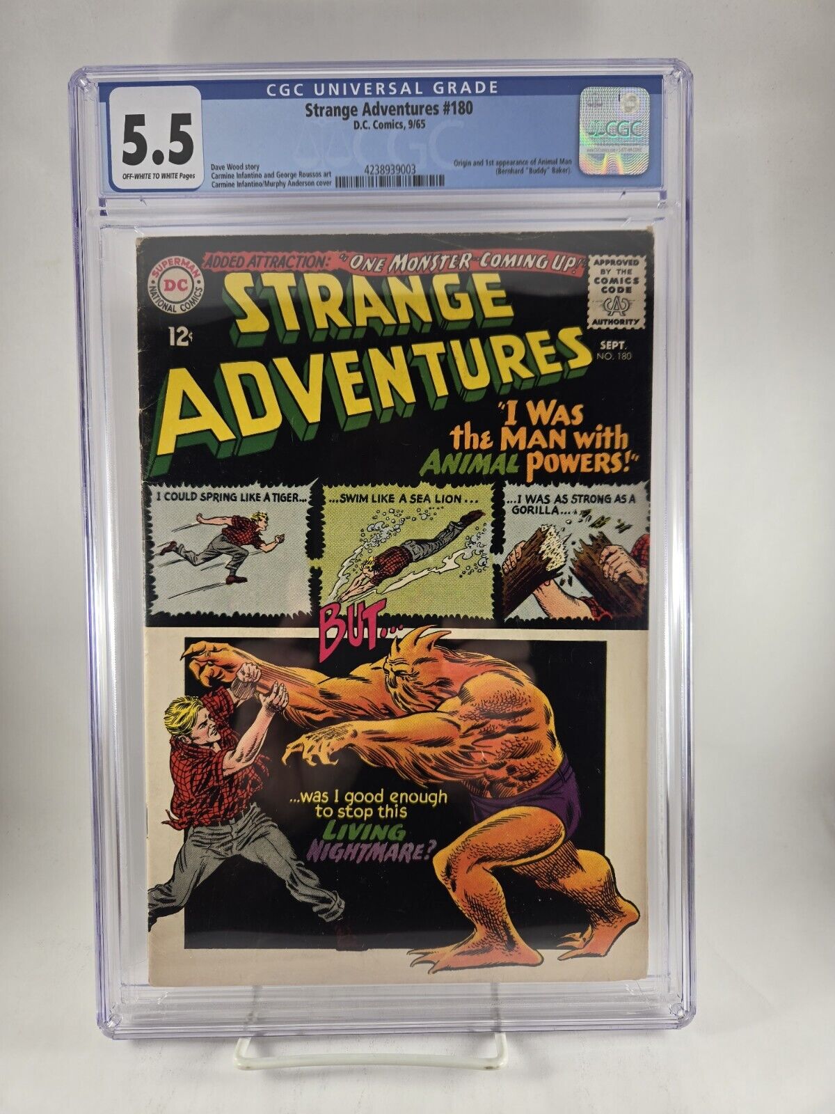 Strange Adventures 180 And 184 1st 2 appearances of Animal Man 1965