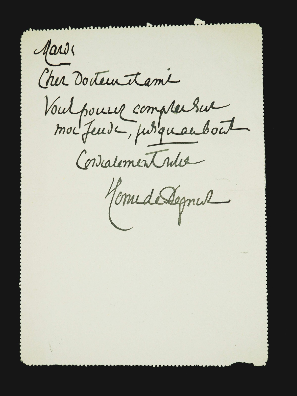 Henri DE REGNIER - Signed Autograph Letter