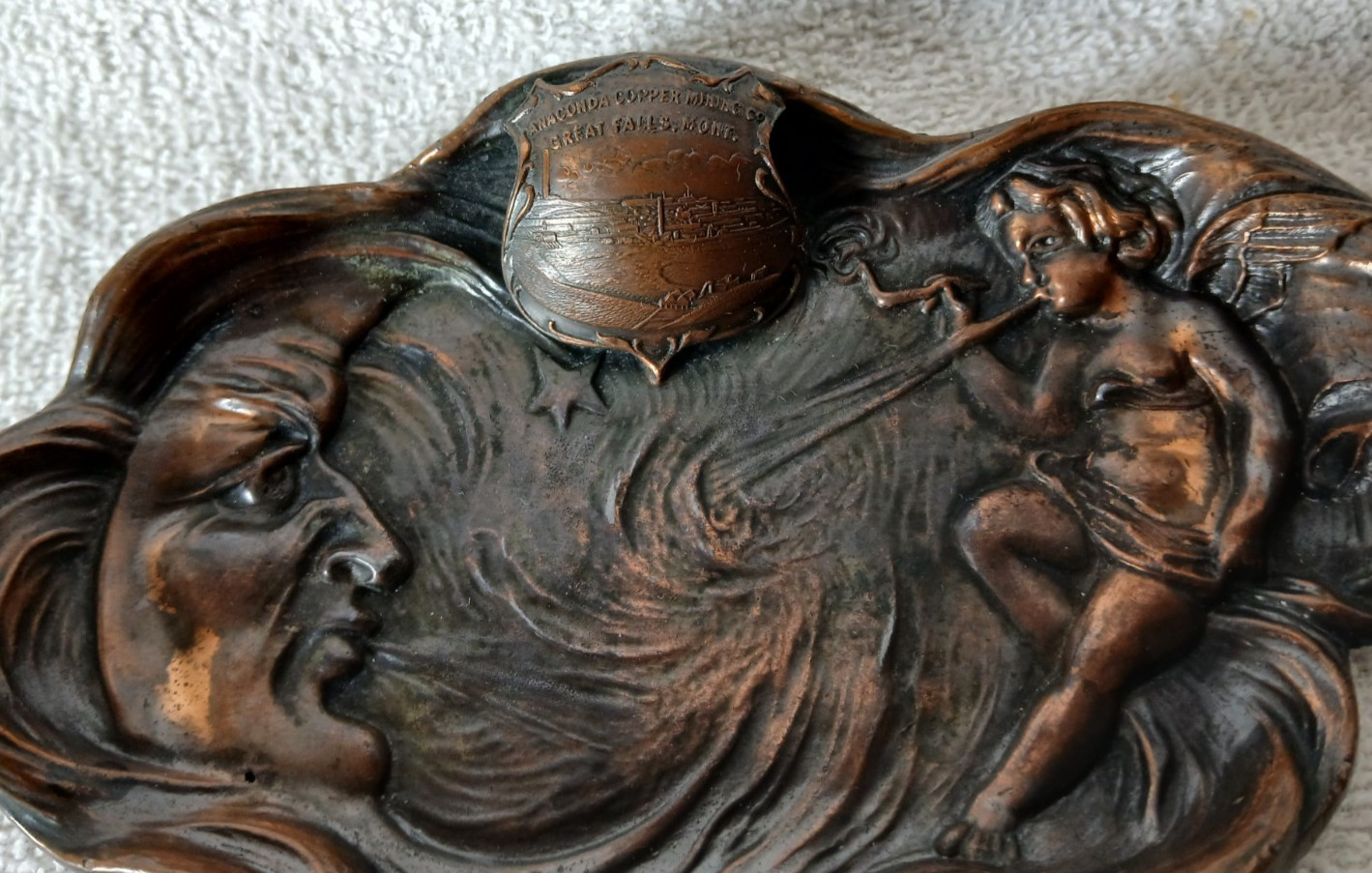 Vintage RARE GREAT FALLS MONTANA  ANACONDA COPPER MINING CO. TRAY