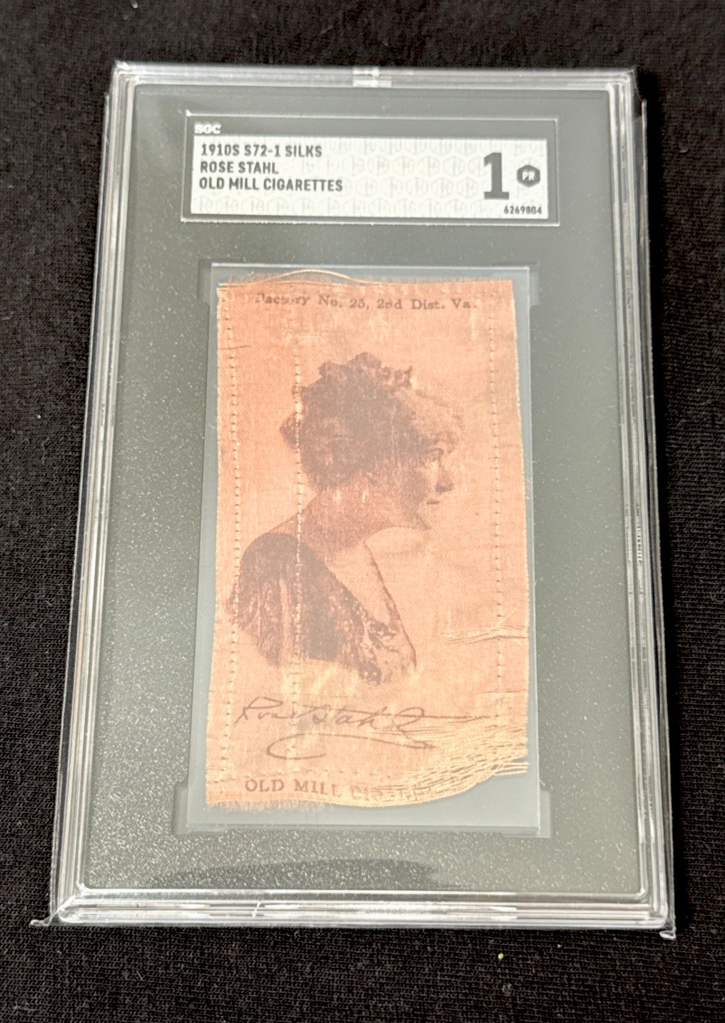 1910s S72-1 Silks Rose Stahl Old Mill Cigarettes SGC 1 PR 1910s S72-1 Silks Rose Stahl Old Mill Cigarettes SGC 1 PR
