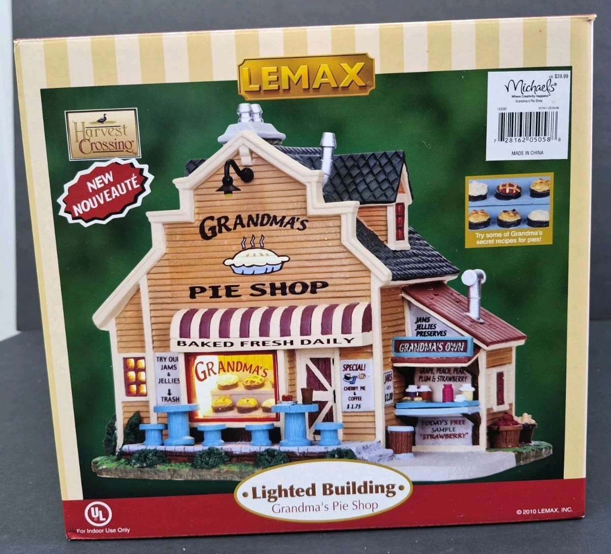 2010 Lemax Village Collection GRANDMA PIE SHOP 05058 Light Up Christmas Building 2010 Lemax Village Collection GRANDMA PIE SHOP 05058 Light Up Christmas Building