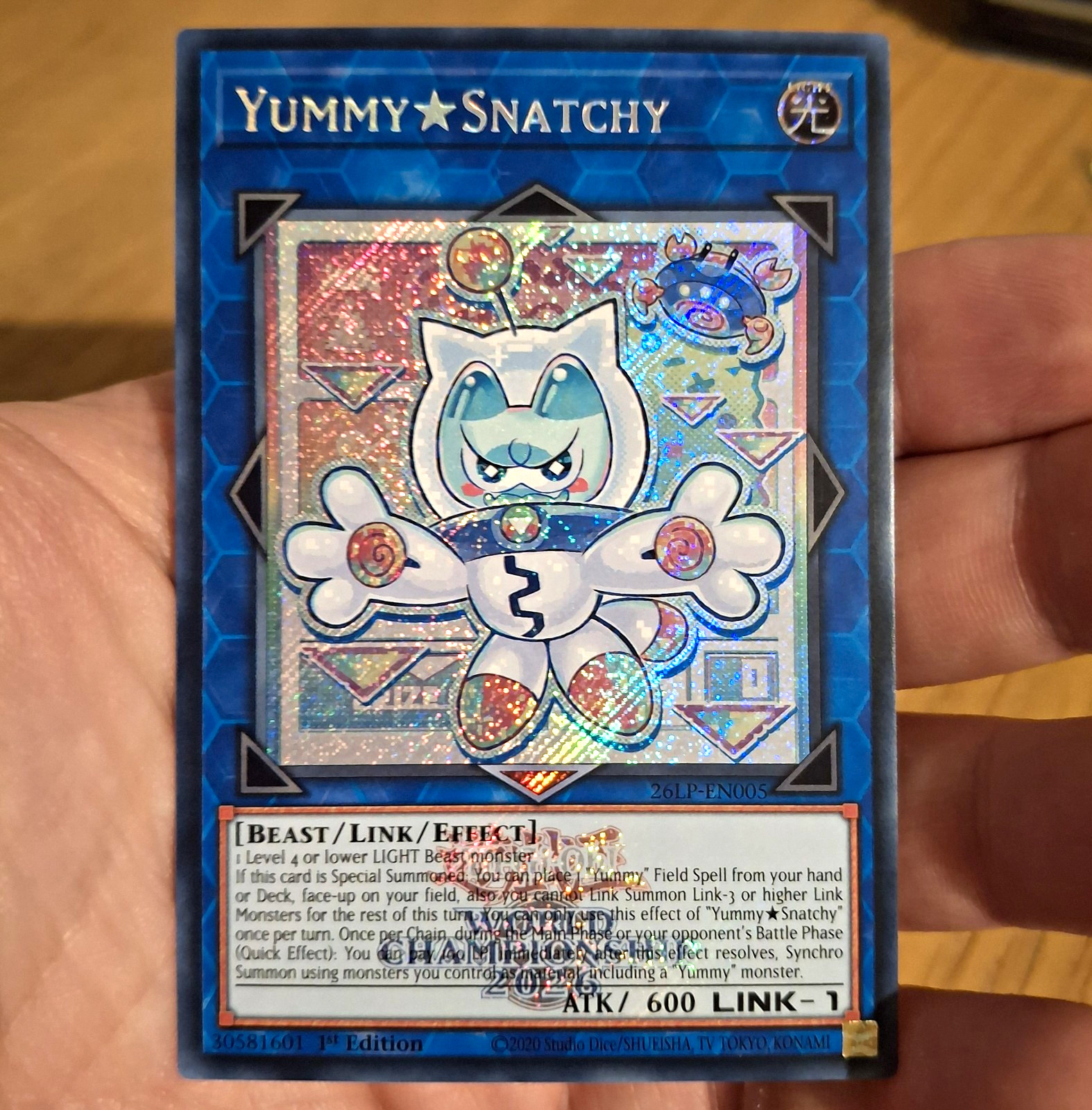 Yummy Snatchy 26LP-EN005 1st Edition secret rare foil emblazoned mint konami
