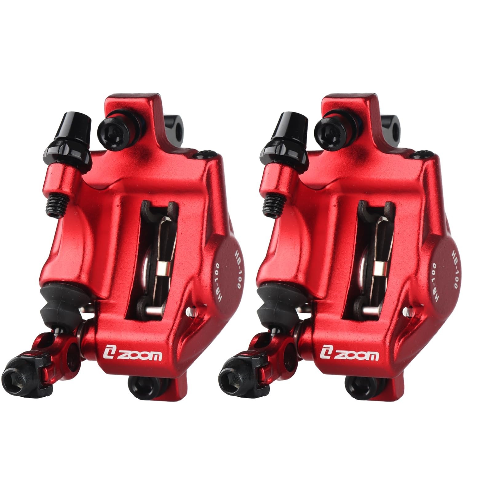 ZOOM Hydraulic Disc Brake Calipers: HB-100 MTB Bike Disc Brakes Front & Rear Cal