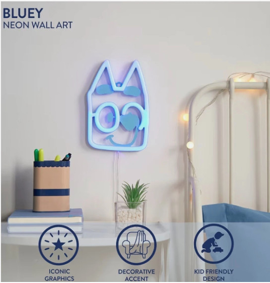 Bluey LED Neon Wall Light Sign Kids Bedroom Playroom Decor 5.5x8.1 NEW Sealed