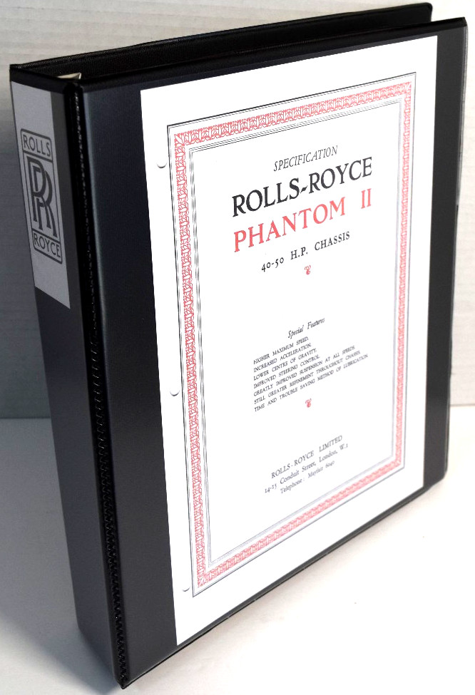 Rolls Royce Owners Club Binder Pamphlets Paperwork 1930's -1970's Auctions *VG*