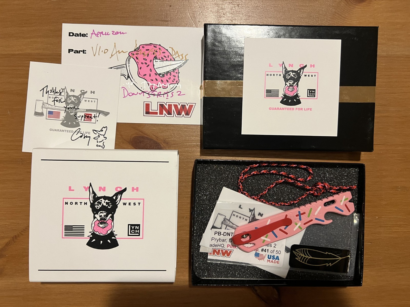 Lynch LNW AAP Prybar Donut PB-DNT 41/50 Signed Full Kit