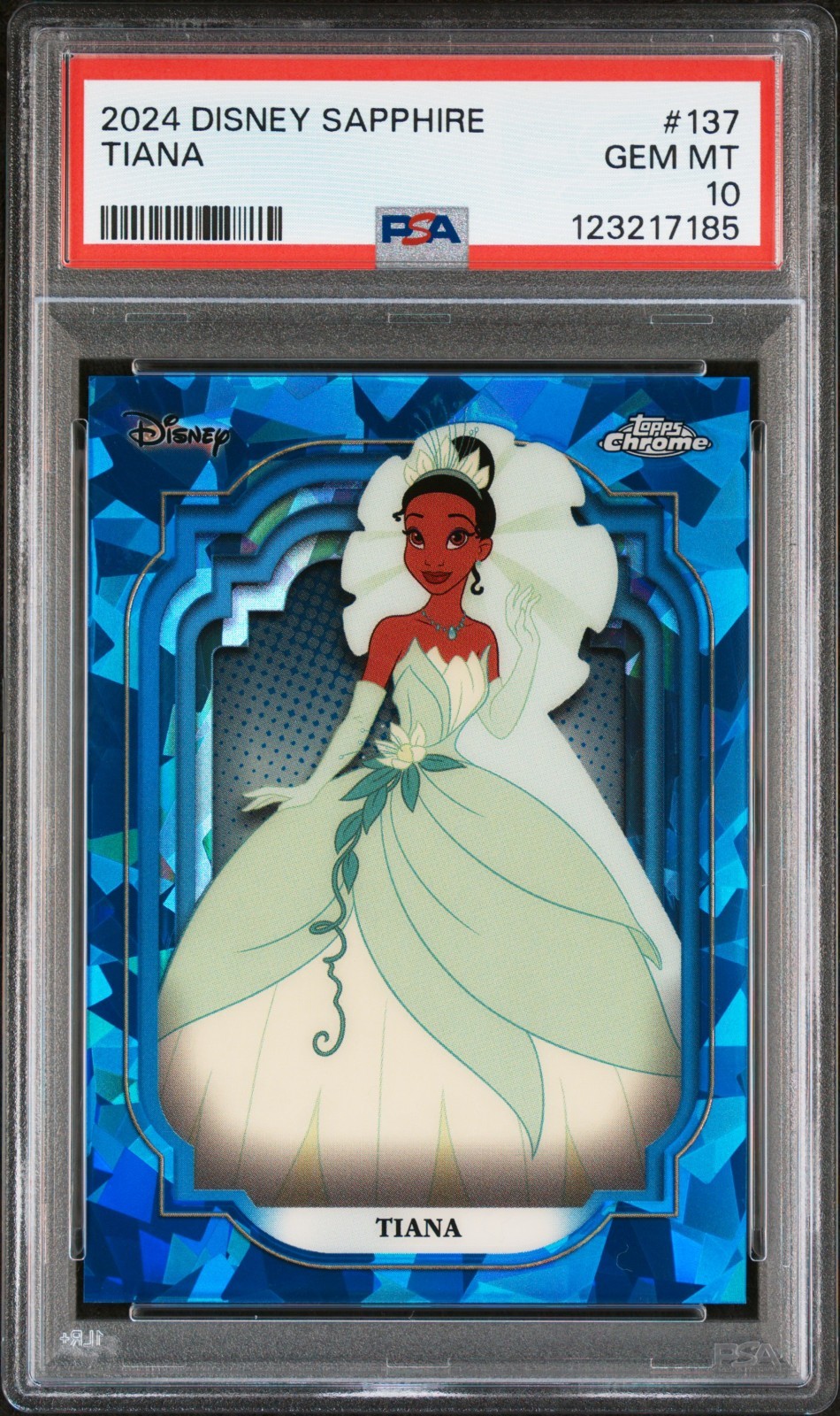 2024 Topps Chrome Disney Sapphire Tiana #137 PSA 10