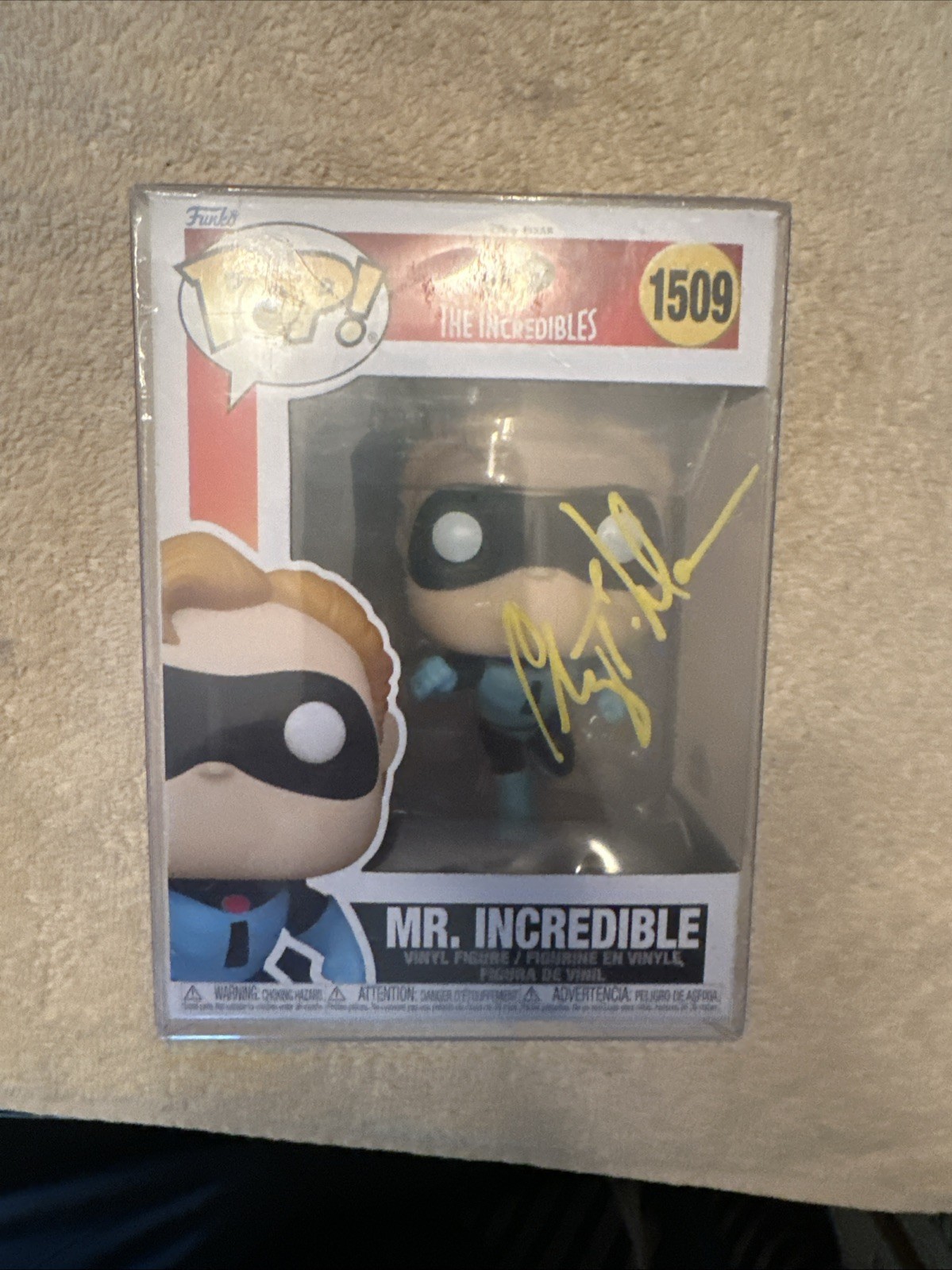 Craig T. Nelson The Incredibles Mr. Incredible #1509 Signed Funko Pop PSA RARE B