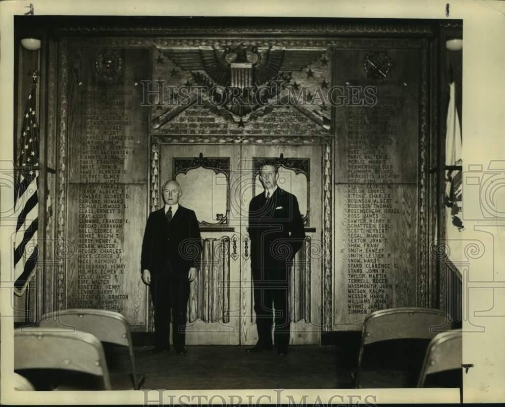 1935 Press Photo Edward M.McDonough and Frederic H.Sawyer of Boston Trade School 1935 Press Photo Edward M.McDonough and Frederic H.Sawyer of Boston Trade School