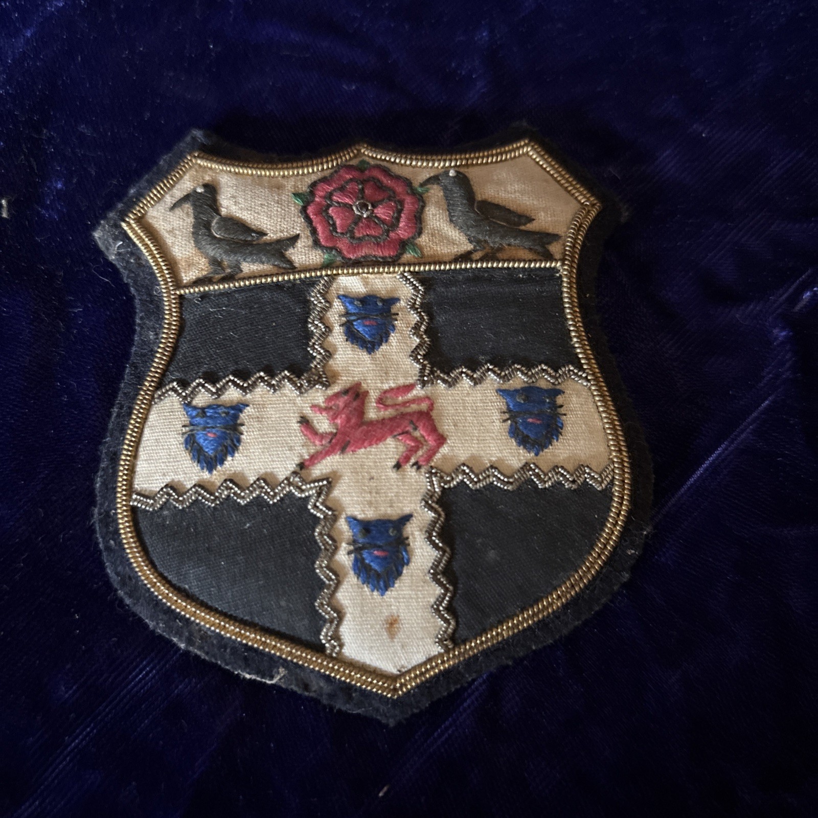 Christ Church Oxford embroidered crest patch vintage 3.5x3.5” vintage 