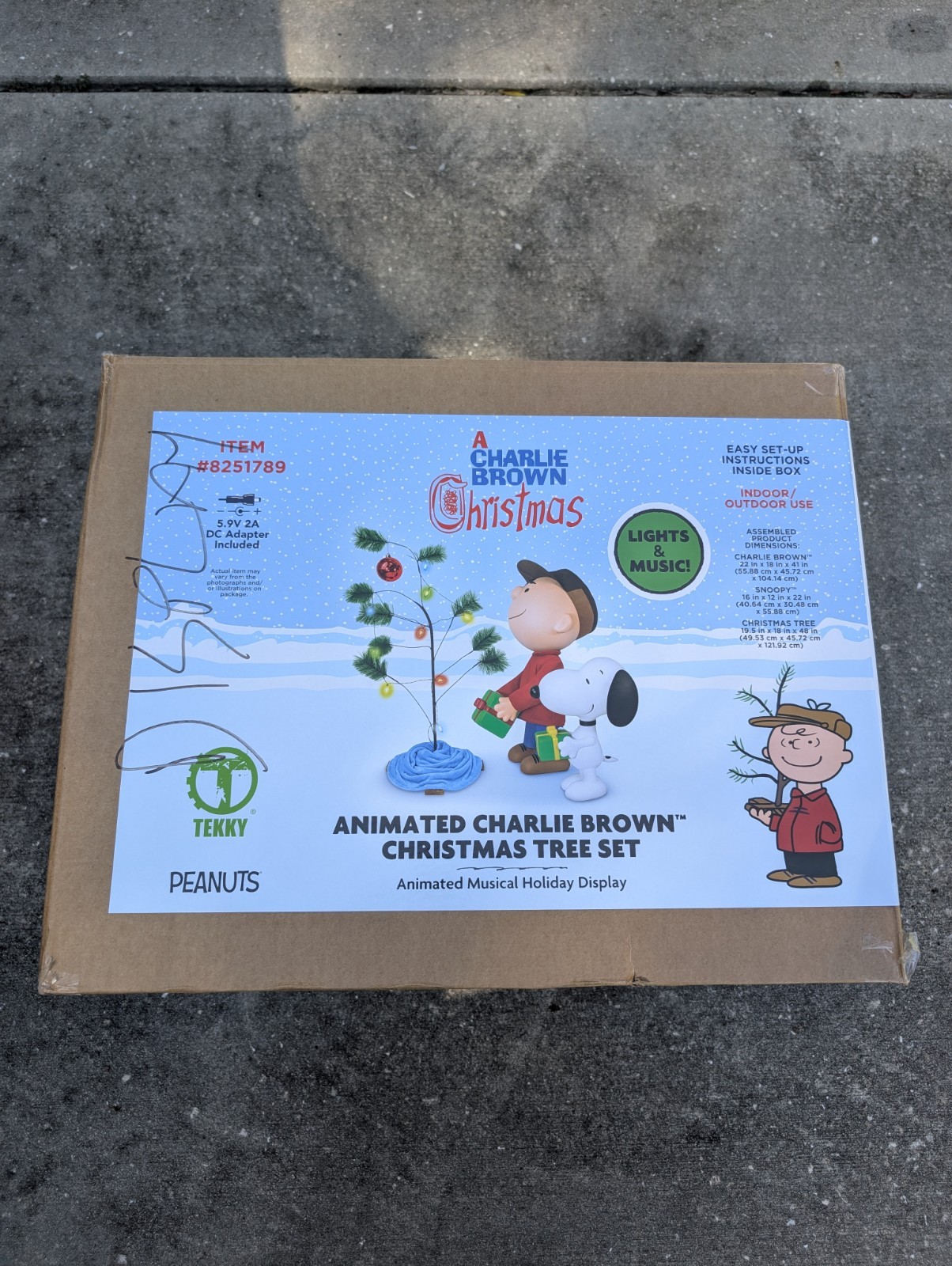 3.5 FT ANIMATED CHARLIE BROWN CHRISTMAS Giving Tree Musical ANIMATRONIC In HAND