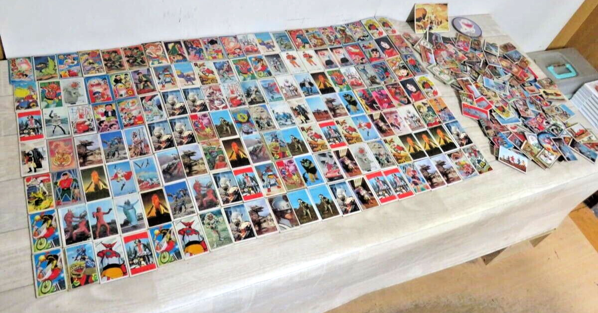 290 Japanense Animation Menko cards Kamen Rider Tiger Mask Spectreman eight man