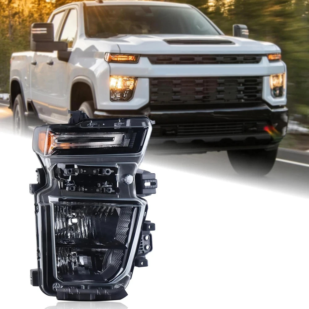 Headlight Fits 2020-2023 Chevy Silverado 2500HD 3500HD Custom/Lt/Work Truck Headlight Fits 2020-2023 Chevy Silverado 2500HD 3500HD Custom/Lt/Work Truck