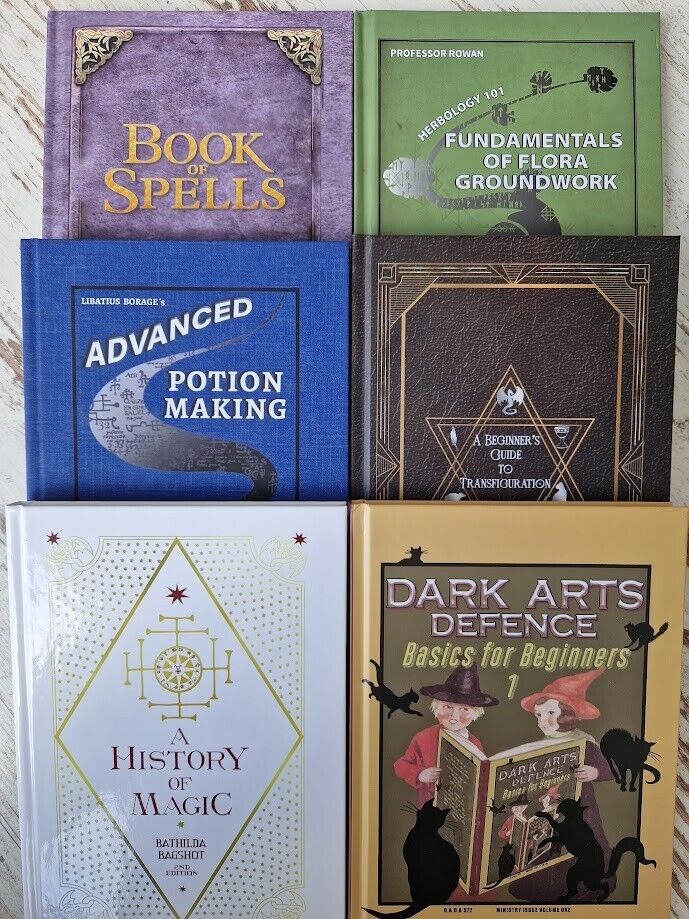 SET 6 School books:History of Magic,Potion making,Spellbook,Herbology and other