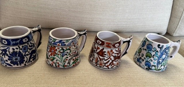 Read-Icaros Vintage Pristine RARE Hand Painted Mugs-Works of Art Interior Design