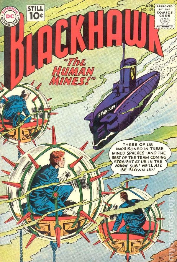 Blackhawk #159 VG- 3.5 1961 Stock Image