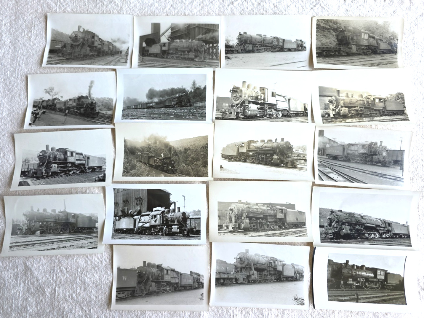 C. 1930s-40 New York Ontario & Western Railroad Steam Locomotive Photo Lot Of 19