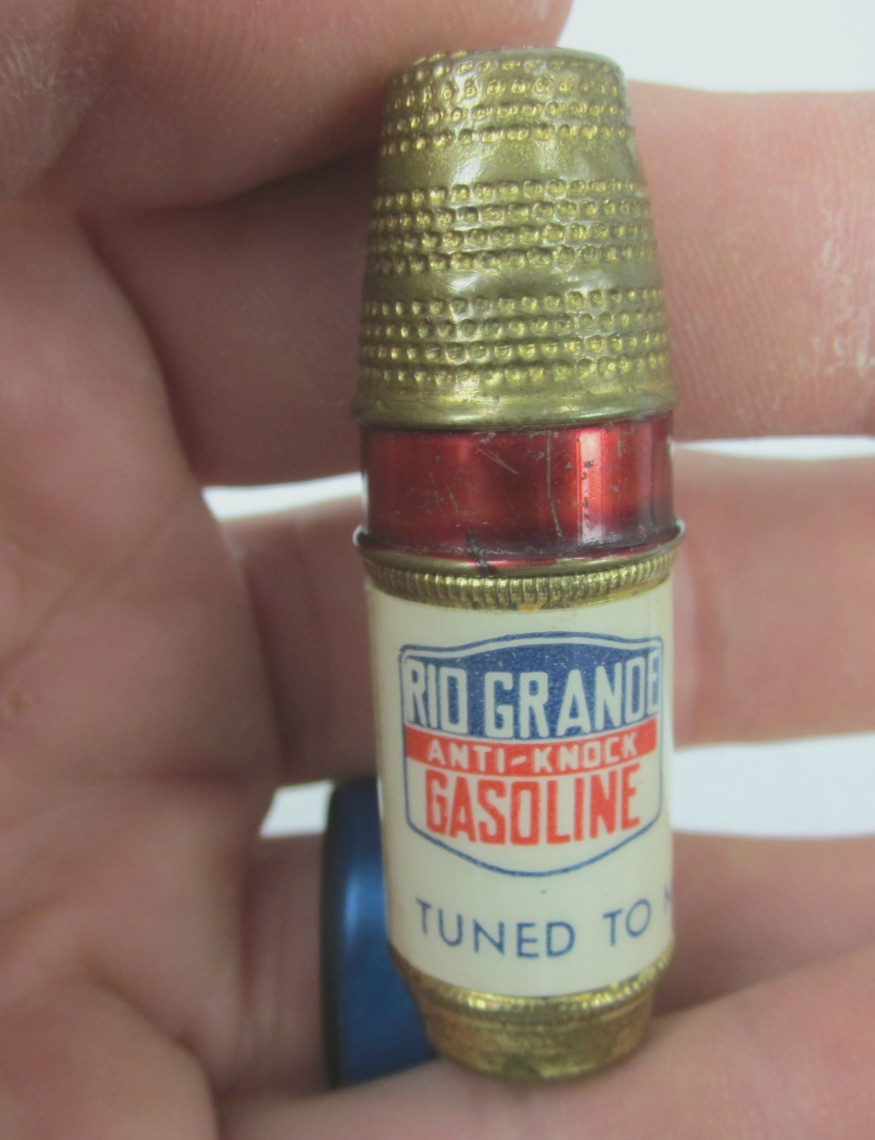 antique Rio Grande Motor Oil Anti Knock Gasoline CAN Sewing Kit Engines Motors