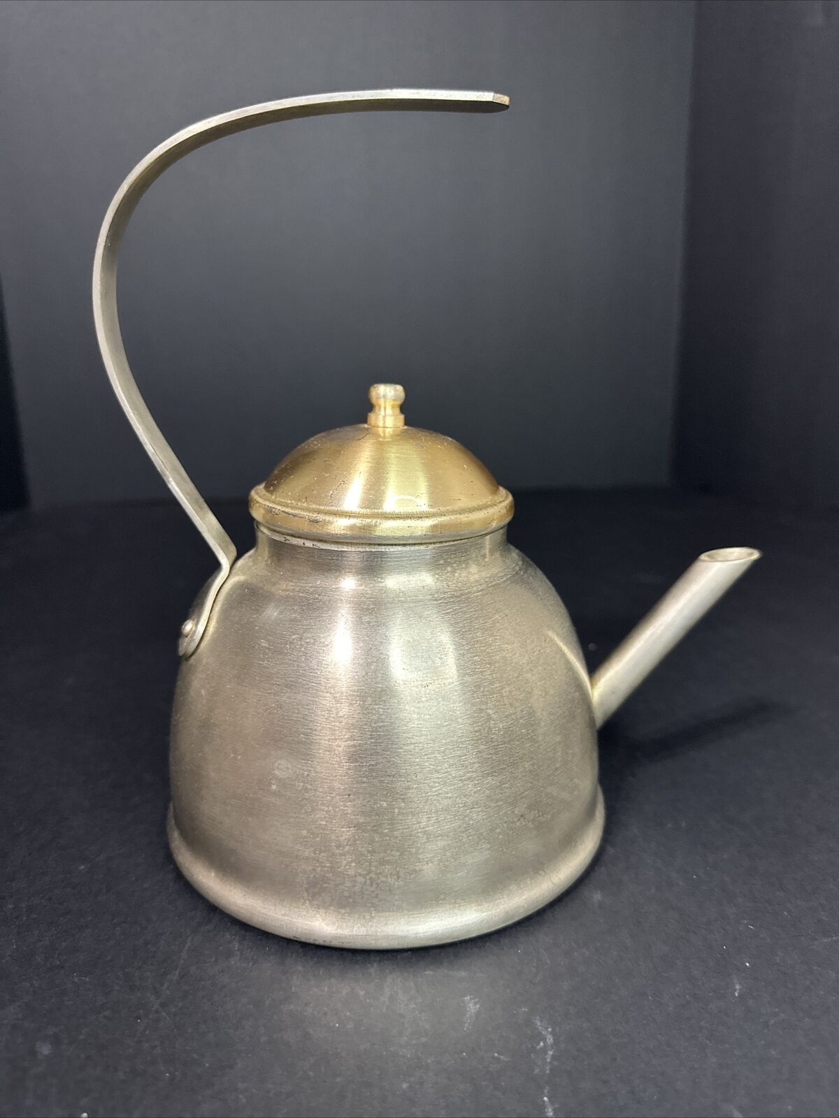 VintageRose & Fitzgerald- Gold & Silver Metal Teapot 1 Liter w/ Tea Cup Insert