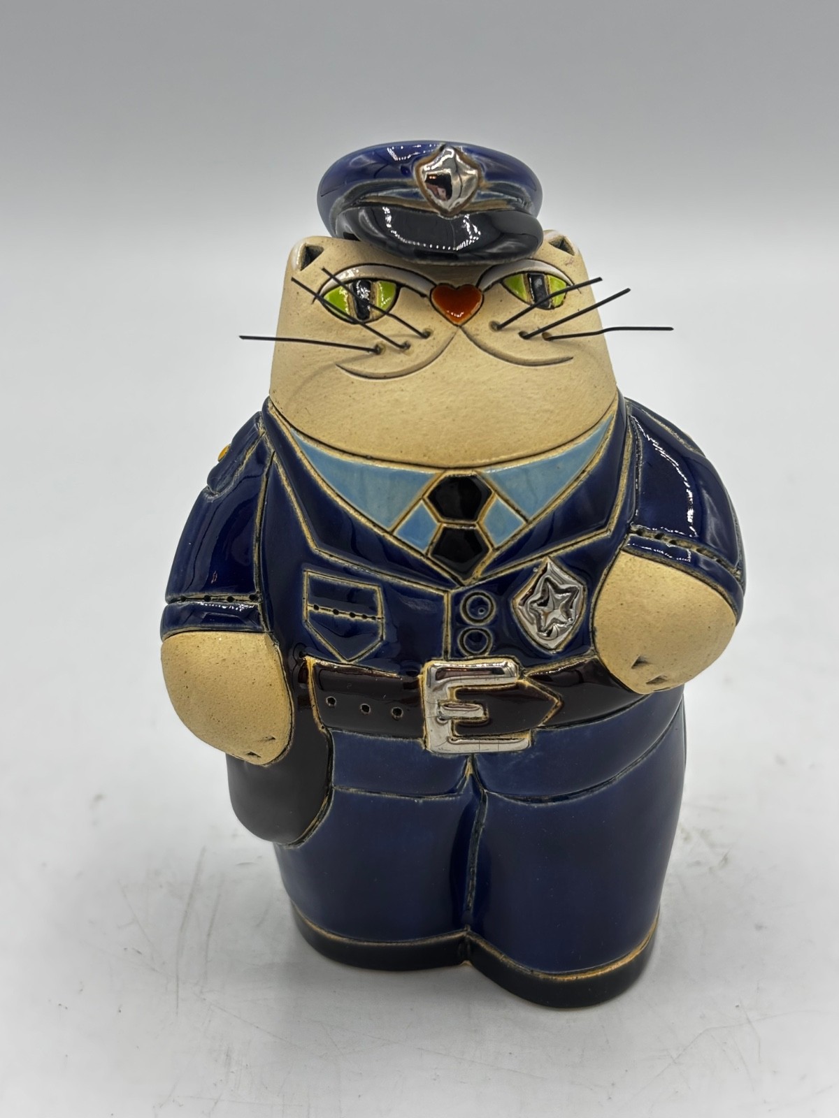 Rinconada Cat Figurine Police by Olga Pareja