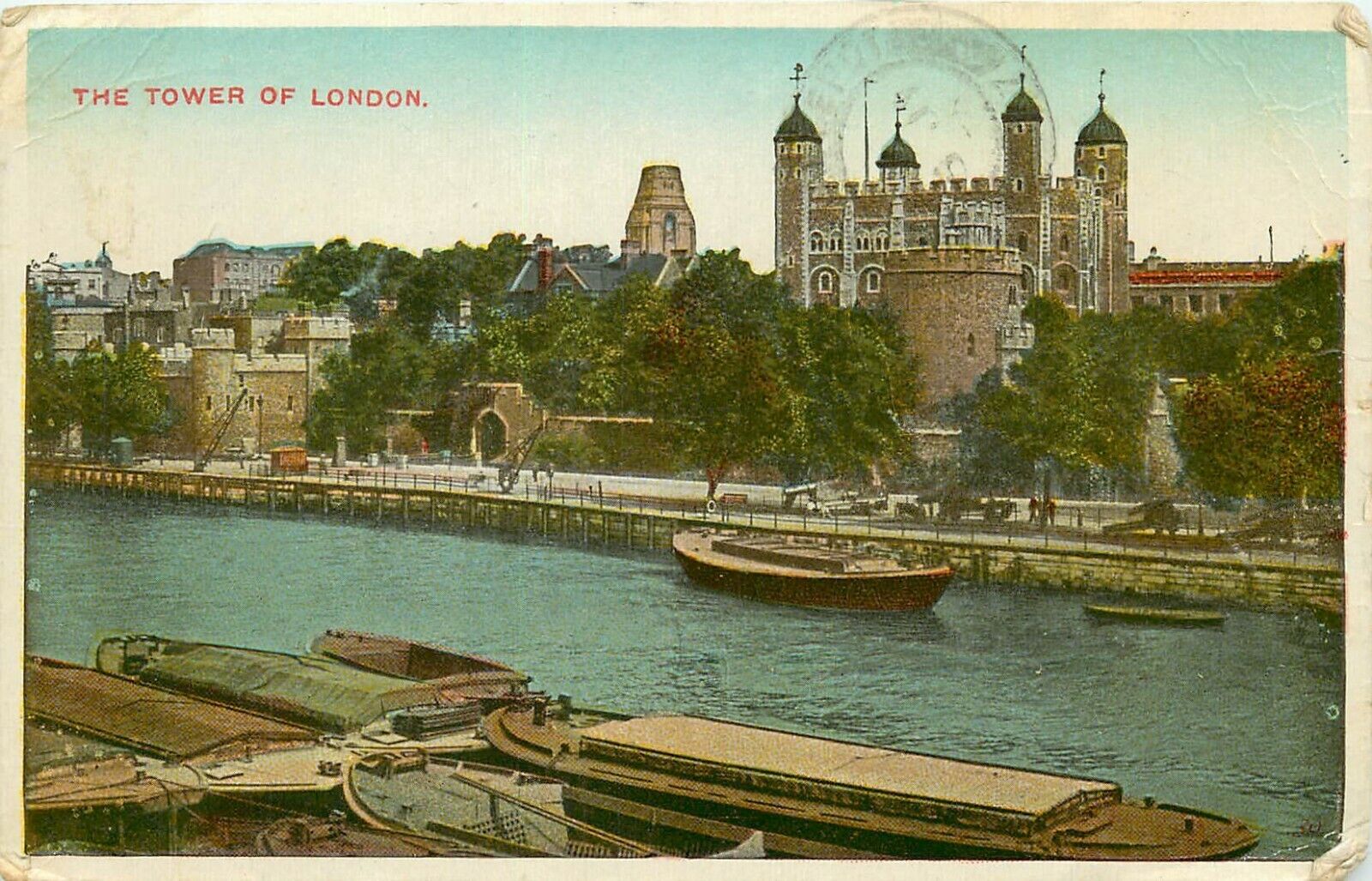 Tower of London England pm 1950 Postcard