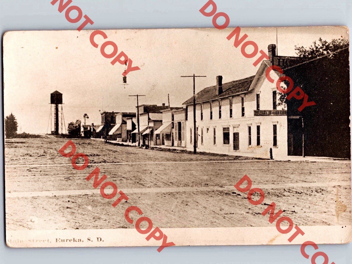 c1913 Street View EUREKA South Dakota SD McPherson County RPPC Real Photo c1913 Street View EUREKA South Dakota SD McPherson County RPPC Real Photo