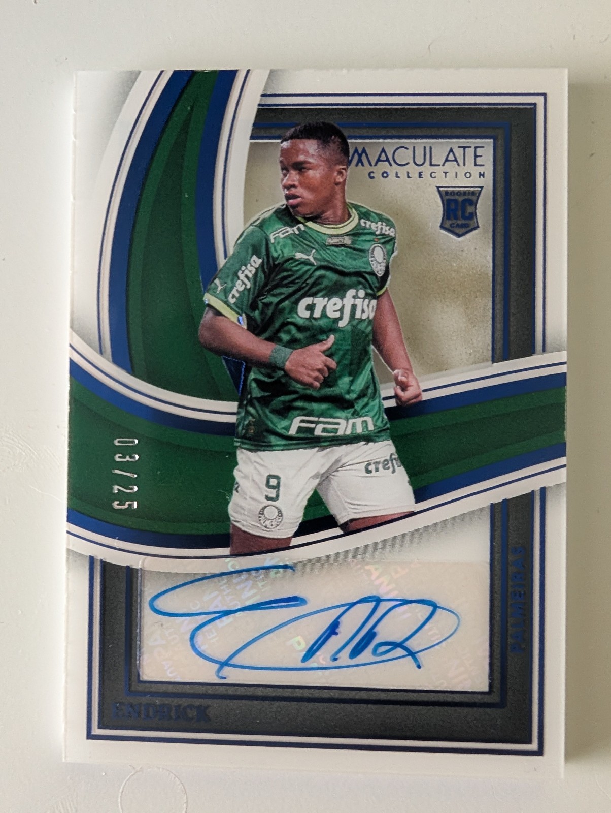 Endrick 2023-24 Panini Immaculate Auto /25 Shadow Rookie Card RC Palmeiras SS-E