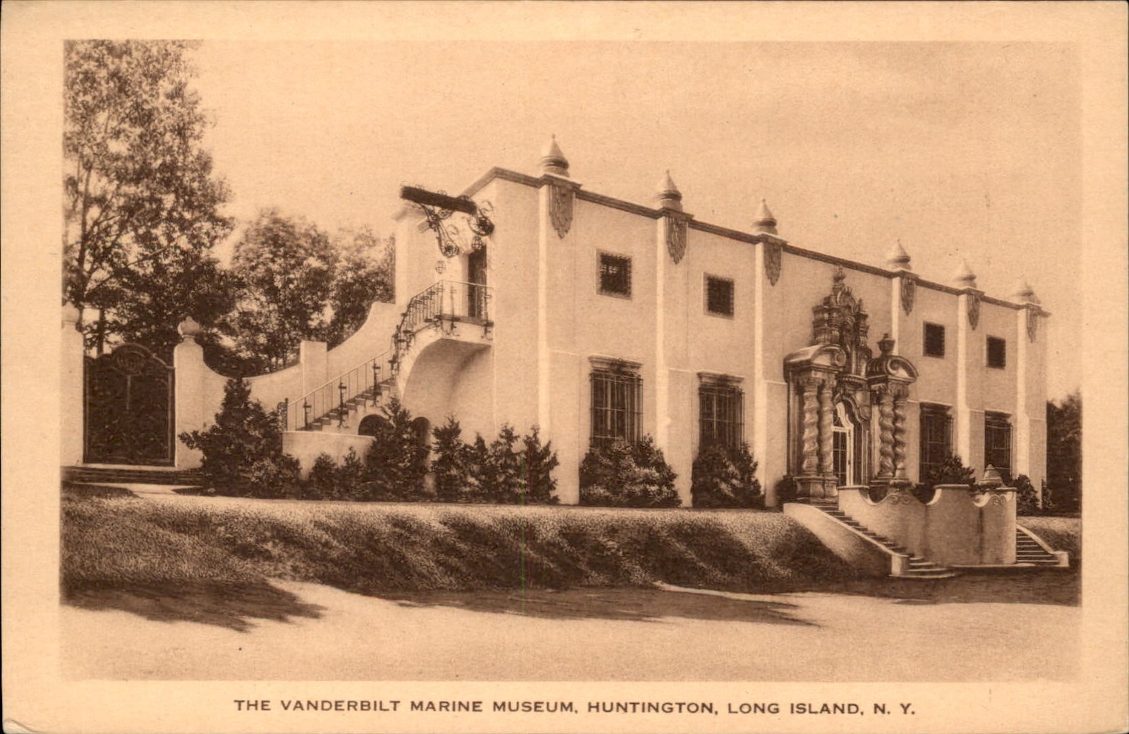Huntington NY Vanderbilt Marine Museum c1900s-10s Vintage Postcard