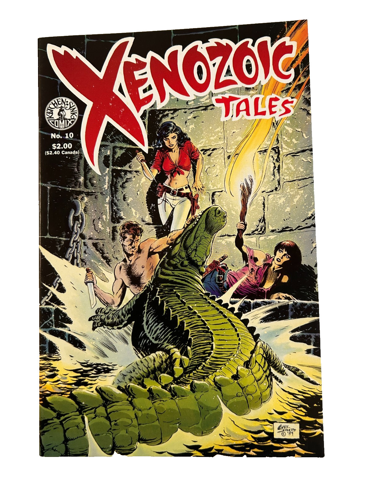 XENOZOIC TALES #10- MARK SCHULTZ - Kitchen Sink - Dave Stevens work back cover